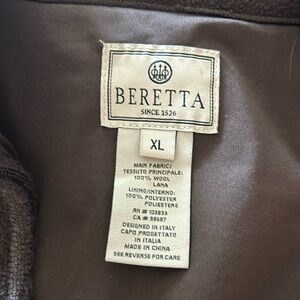 XL Beretta Wool Brown Shooting Jacket